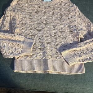 Place Lace Knit Sweater - Cream